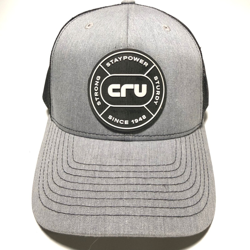 Richardson 112 CRU‎ Staypower Trucker Hat Grey Black Mesh Snapback Cap